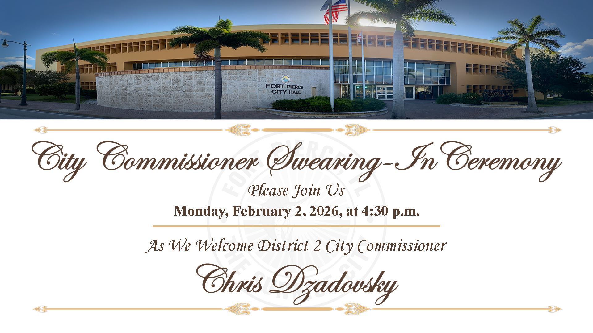 Chris Dzadovsky Swearing-In Ceremony