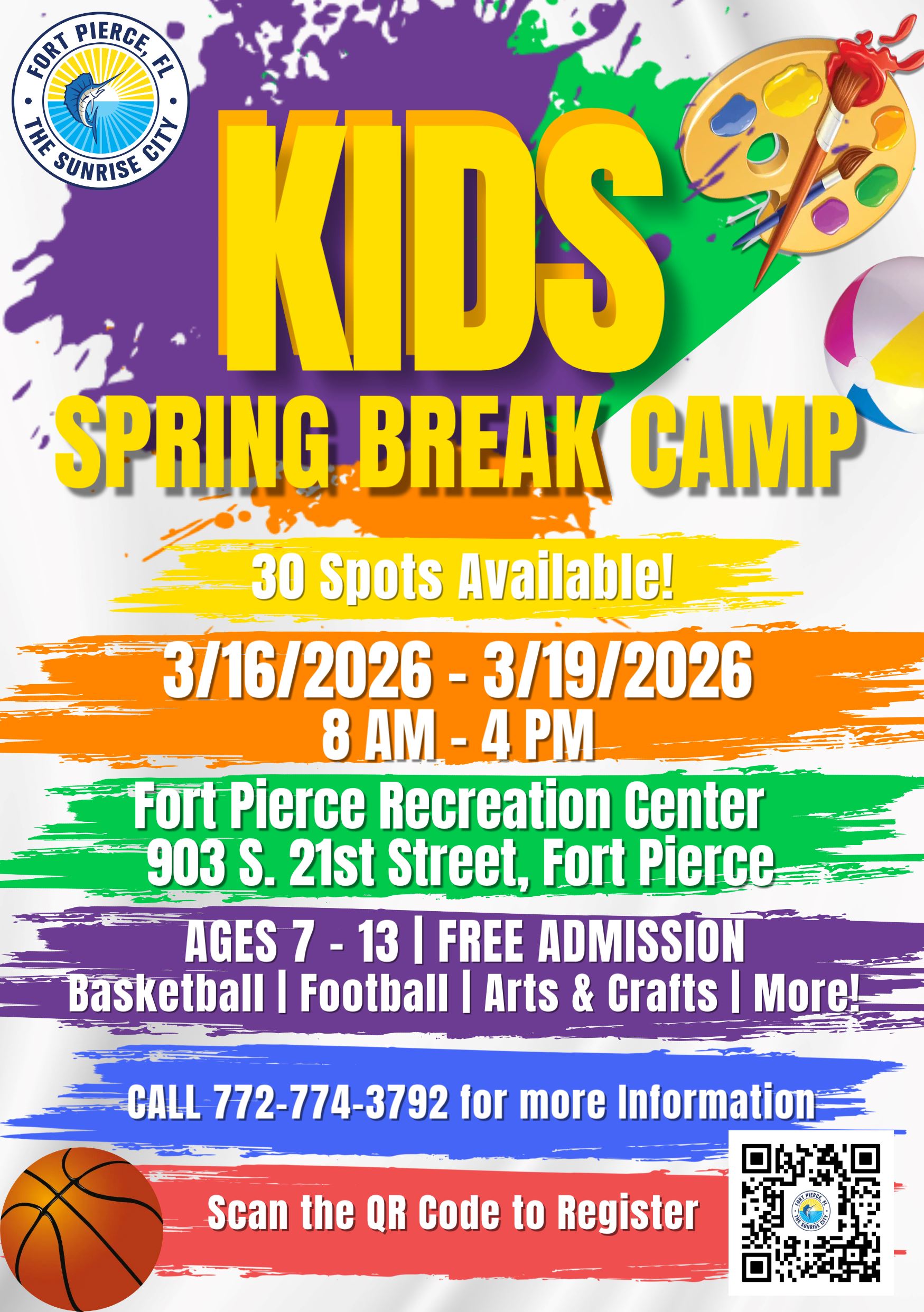 2026 Fort Pierce Recreation Center Spring Break Camp