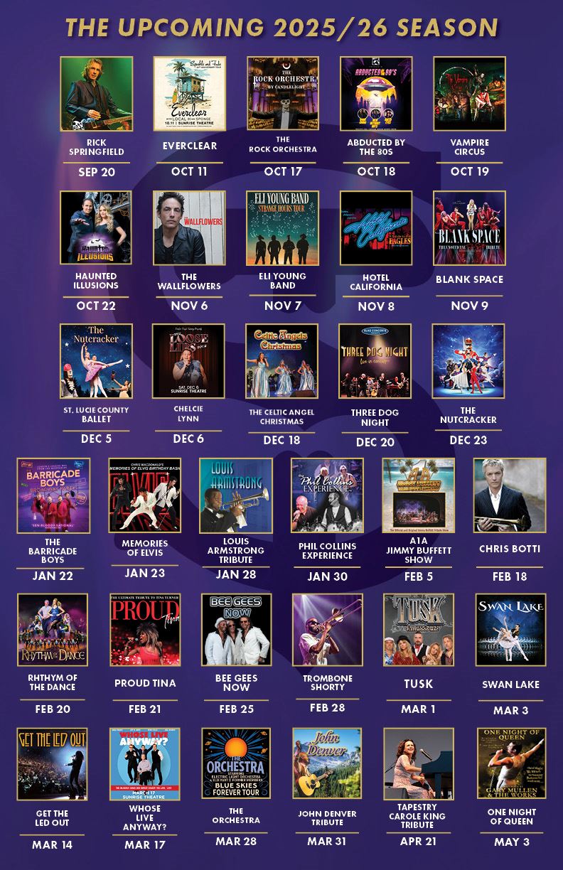 Sunrise Theatre 2025/26 Season
